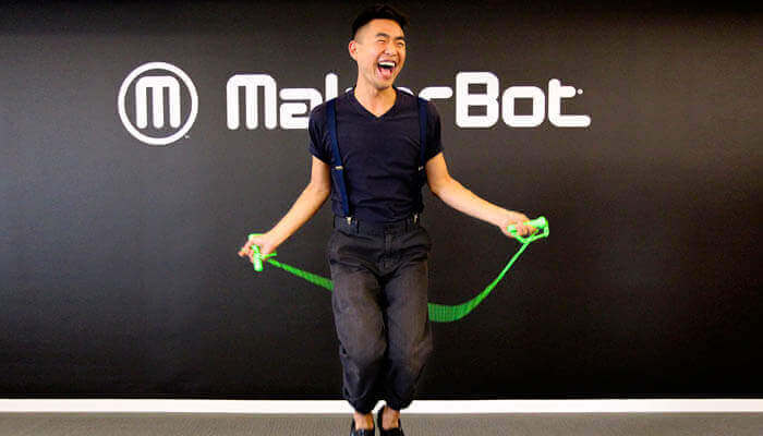 Makerbot wants you to jump, jump, jump. 