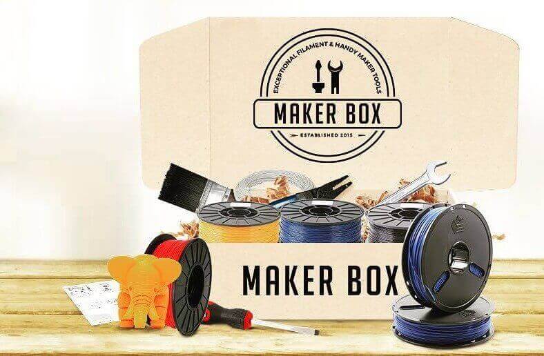 MakerBox is a monthly subscription service for 3D printing filament and tools (image: MakerBox)
