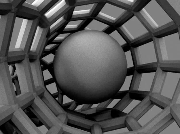 3D Printed Rail with a Ball Inside Detail