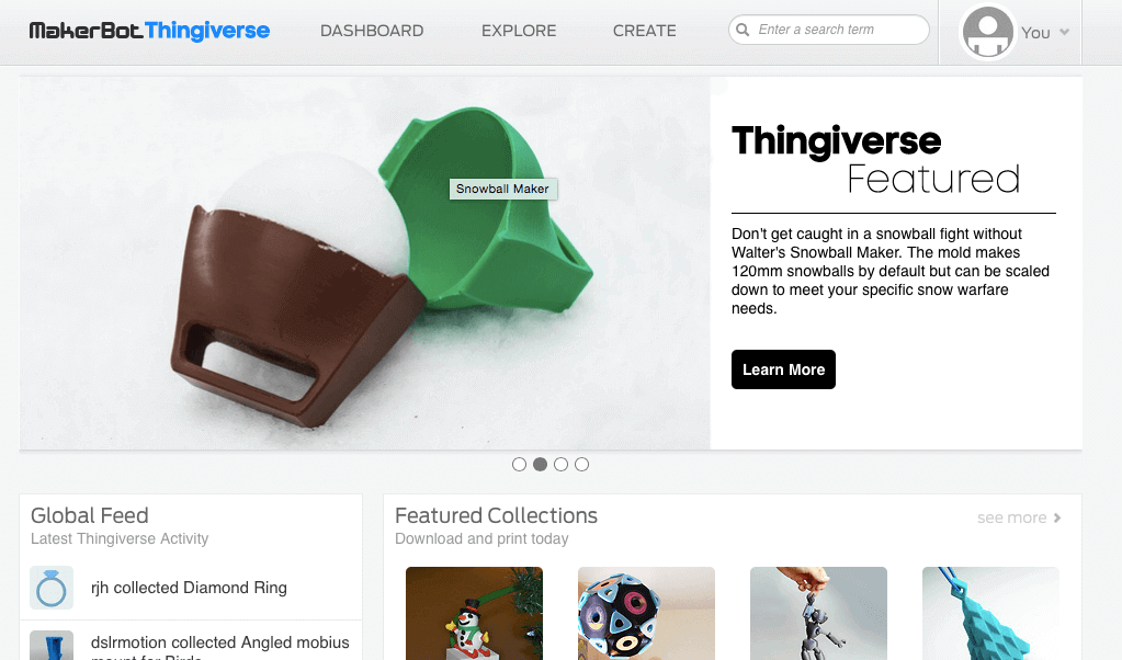 Thingiverse: A repository for printable designs