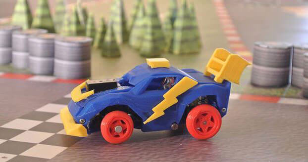 The 3D Racers are 3D prtined and have an Arduino board as "brain" (image: 3D Racers)