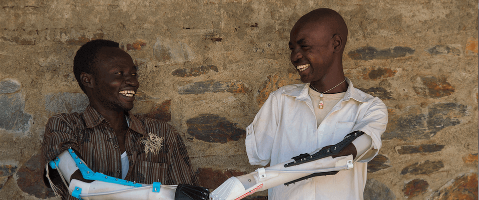 Through Project Daniel an entire community learned how to make prostheses for war amputees (image: Not Impossible)