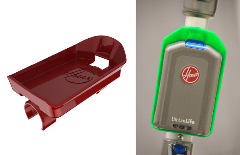 One of the first official Hoover accessories is a battery holder (image: Thingiverse)