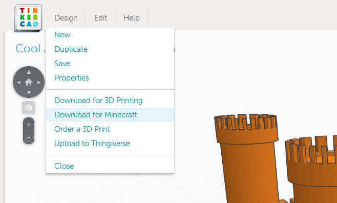 Anythin you draw in Autodesk's Tinkercad you can export for 3D printing or for Minecraft (image: Tinkercad)