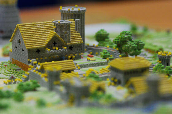 3dprinted minecraft village