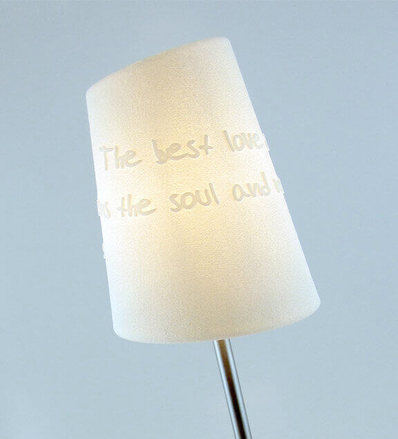 Your favorite quote in a lampshade