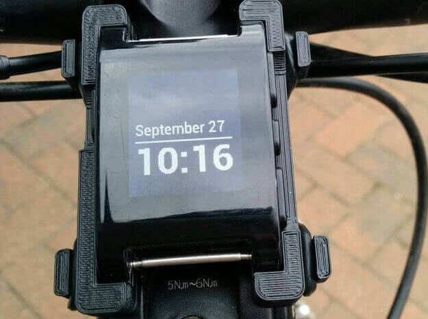 SmarterMount Bike Mount for Pebble (source: Shapeways)
