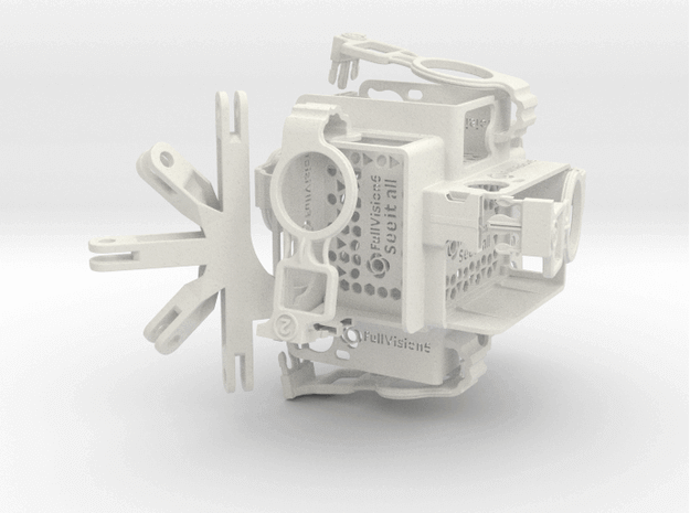 Fullvisions6: Spherical Panorama 6 GoPro Mount in white (source: Shapeways)