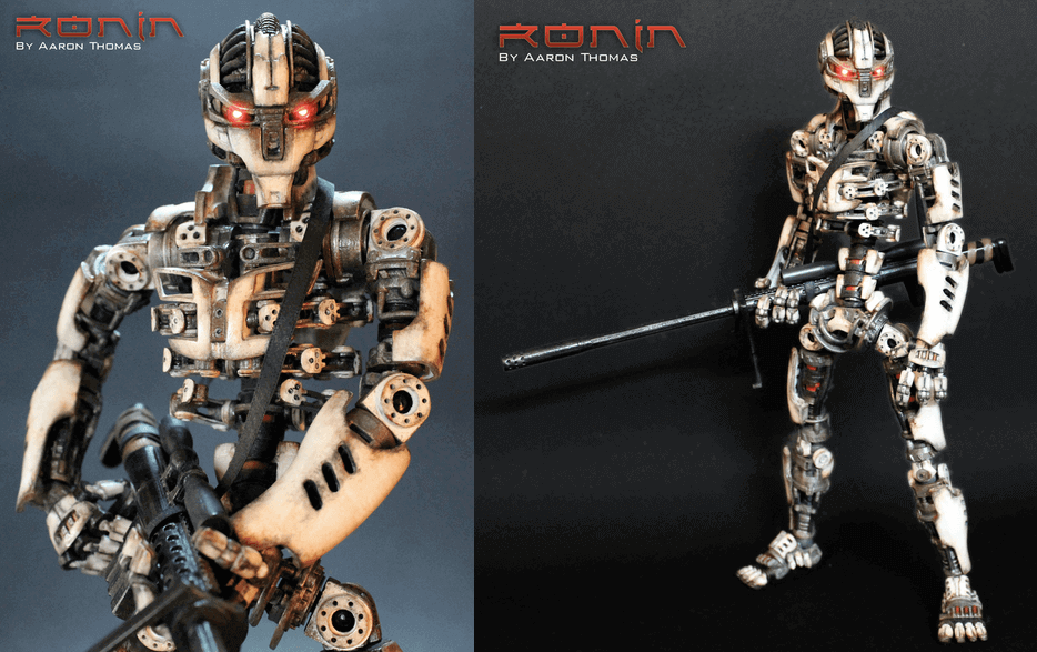 One of the best examples of waht is possible with a desktop 3D printer is Ronin, an action figure with over 