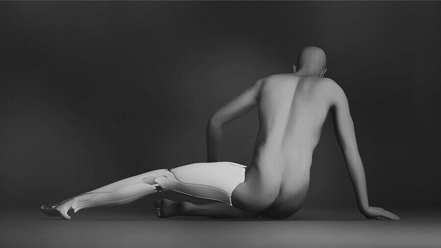 The Regenerative 0.1 leg prosthesis is intended to look exactly like a real leg (image: MHOX)