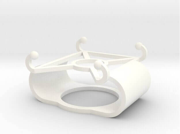 The Pebble Watch Bike Mount in white (source: Shapeways)