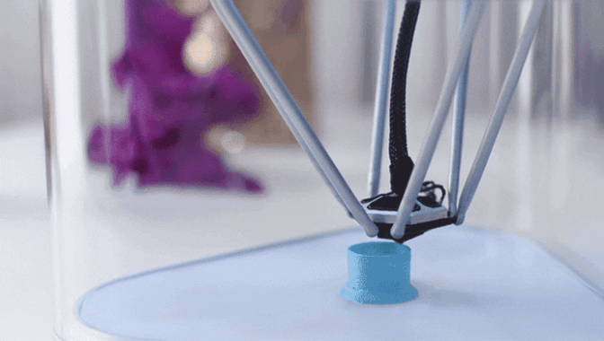Tiko's robust delta-shaped print head (source: Kickstarter)