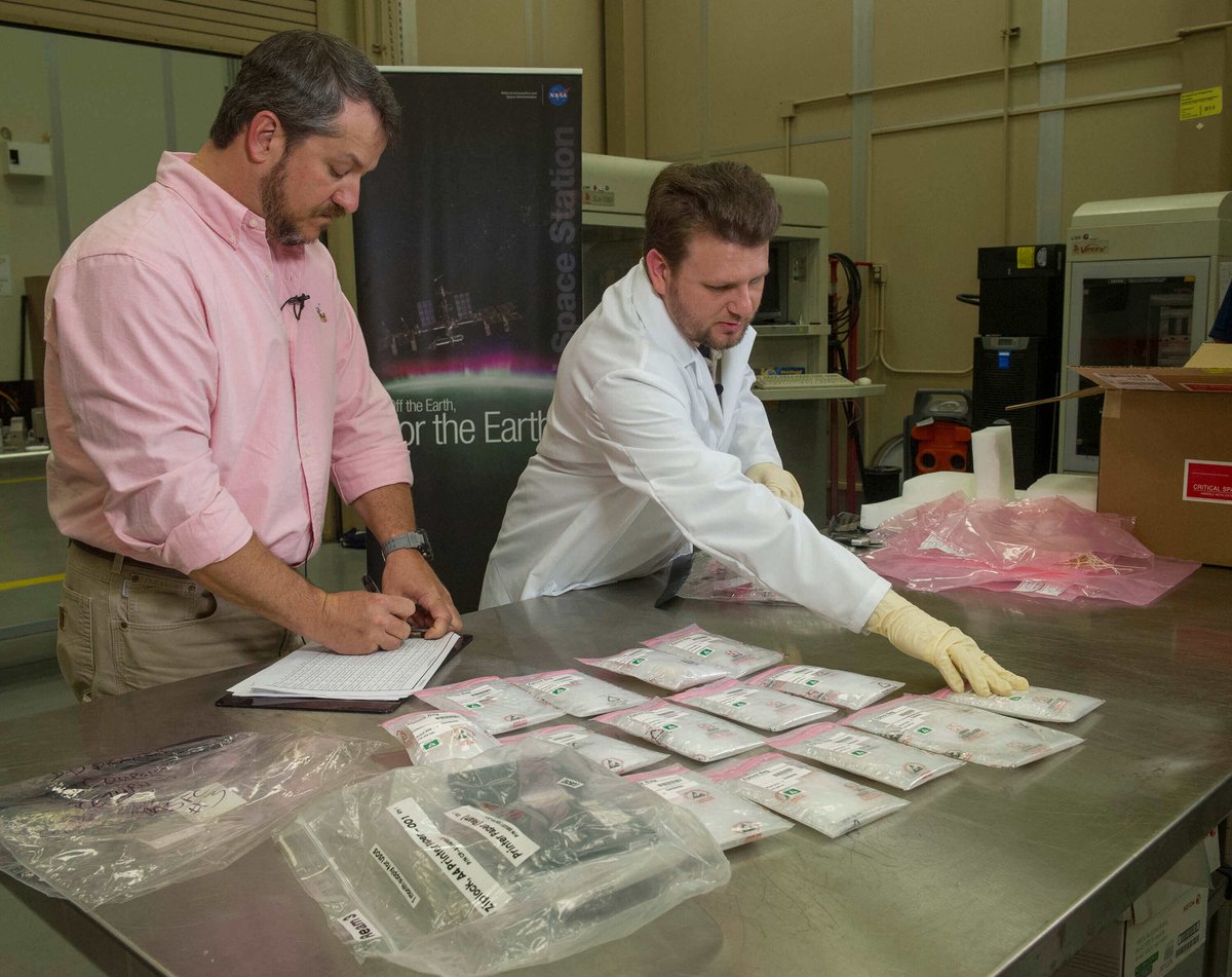 The printer used 14 different designs and built a total of 21 items and some calibration coupons (source: NASA/MSFC/Emmett Given)