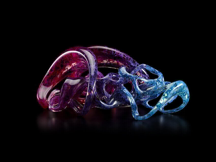 Many of Nick Ervinck's sculptures can only be materialised through Stratasys Object500 Connex3 mutlimaterial and multicolor industrial grade 3D printer (image: Nick Ervinck)