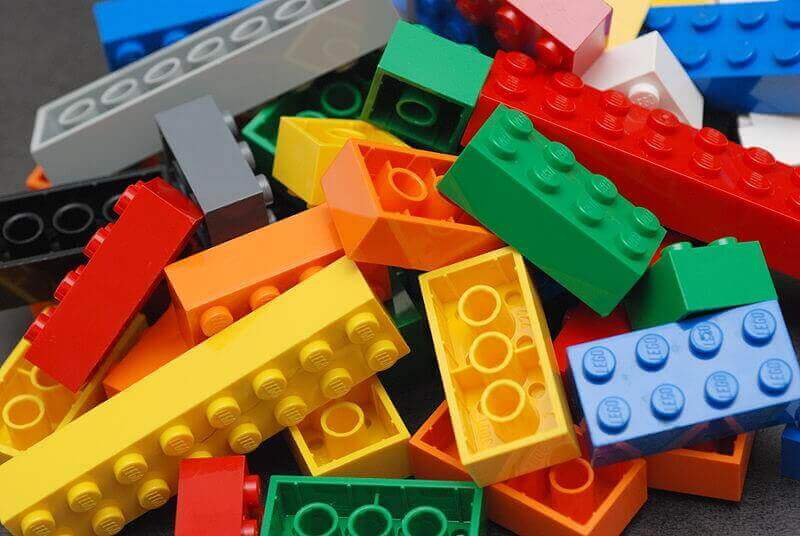 Desktop 3D printers use ABS - a material also used in Lego bricks (source: Wikipedia)