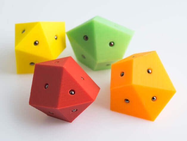 Magnetic Bisymmetric Hendecahedrons (source: Thingiverse)