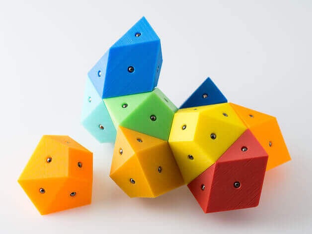 Magnetic Bisymmetric Hendecahedrons (source: Thingiverse)