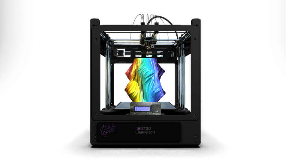 The Chamaleon is a full color filament based 3D printer announced last year by Israel based Something3D (image: Something3D)