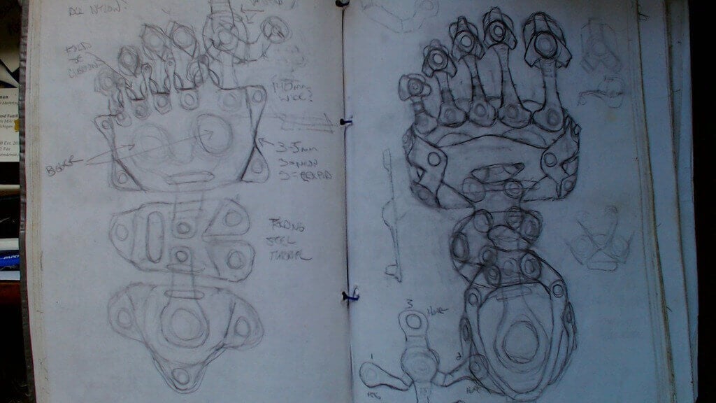 Onyx Ashanti´s first designs were more of a semi-soft minimal cover for his feet. His comment? "They sucked- hard."