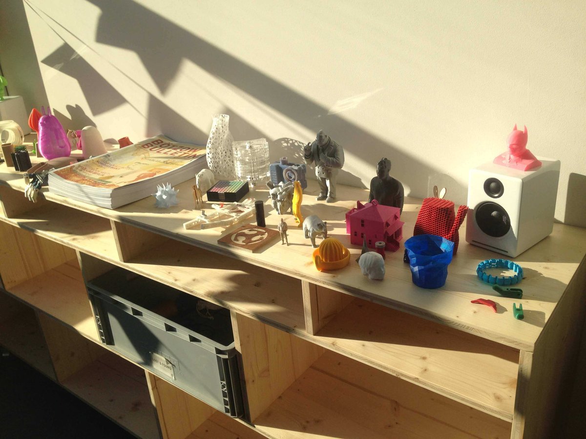 3D printed objects on display at FabLab Berlin