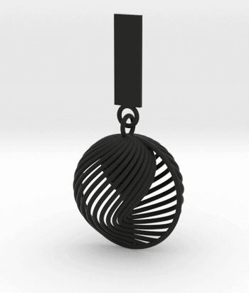 The Quark Pendant in black (source: Shapeways)