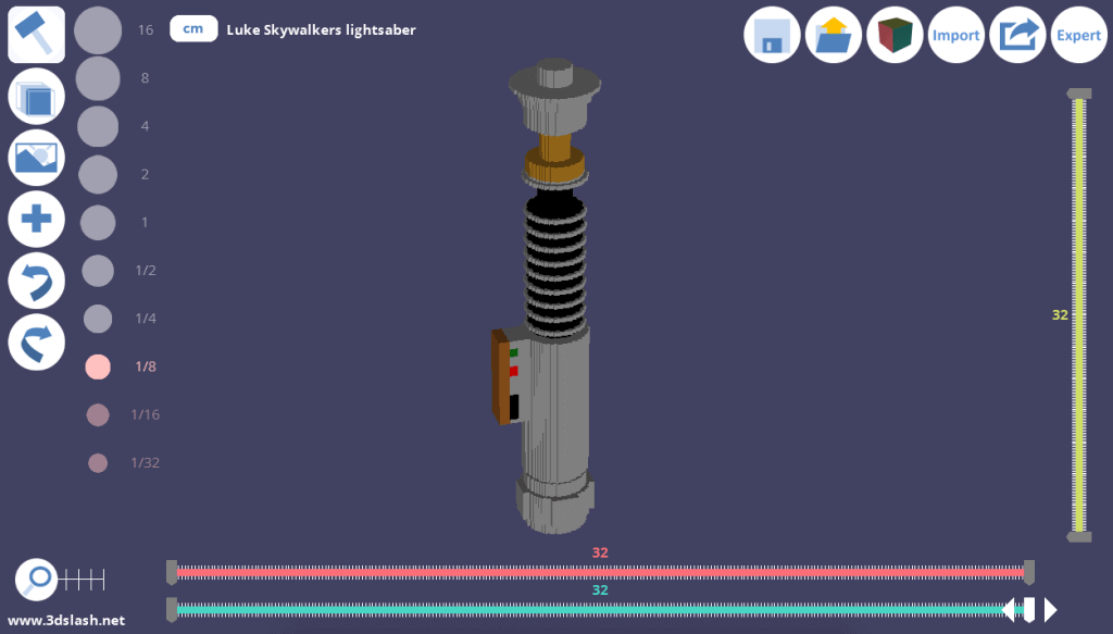 Develop your 3D modeling skills for free: Our tutorial teaches you how to create a Star Wars lightsaber in 3D Slash.