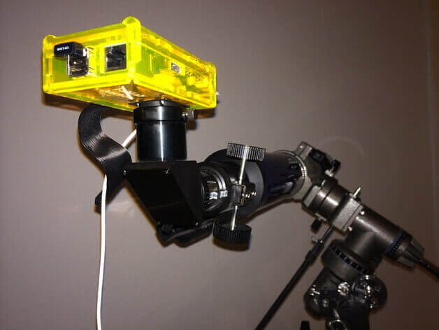 The RaspberryPi Camera is a 5 MP cam that supports images as well as 1080p 30fps and 720p 60fps video.