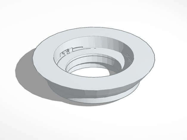 A simple print job: the Canon FD to EOS M adaptor should be ready within an hour. Best use black filament for less reflections (Source: Thingiverse)