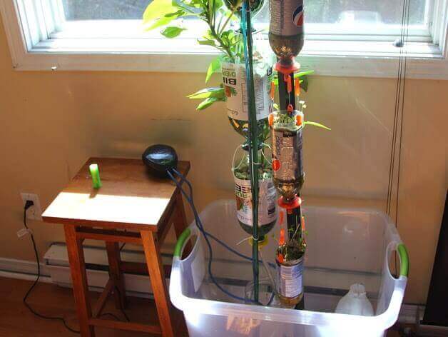 3D Printed hydroponics: An example 3DPonics indoor setup