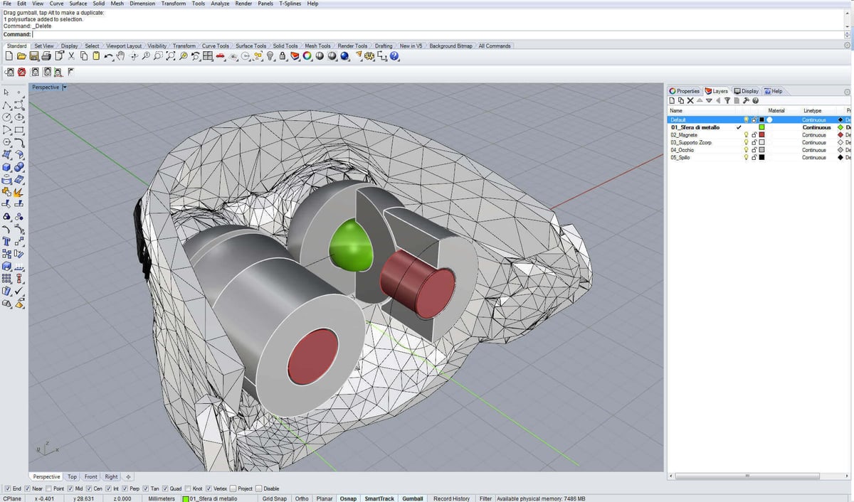 Rhinoceros, now in version 5 for Windows and Mac OS X, is a NURBS modeling software that has become a landmark in the creation and management of projects for 3D printing. One of the reasons that make it particularly appreciated by the community is the wide availability of plug-ins, which apply to many areas of design.