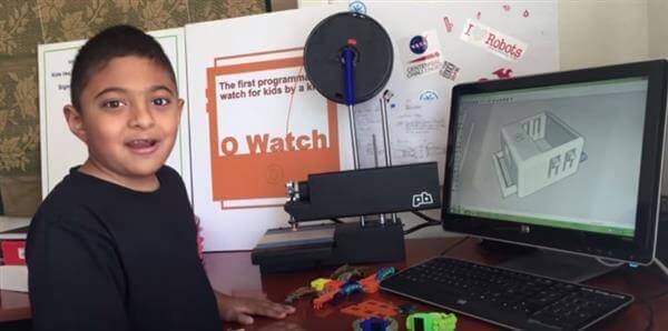 Just 8 years old, Omkar already archieved his first successful Kickstarter campaign (image: Omkar Govil-Nair)