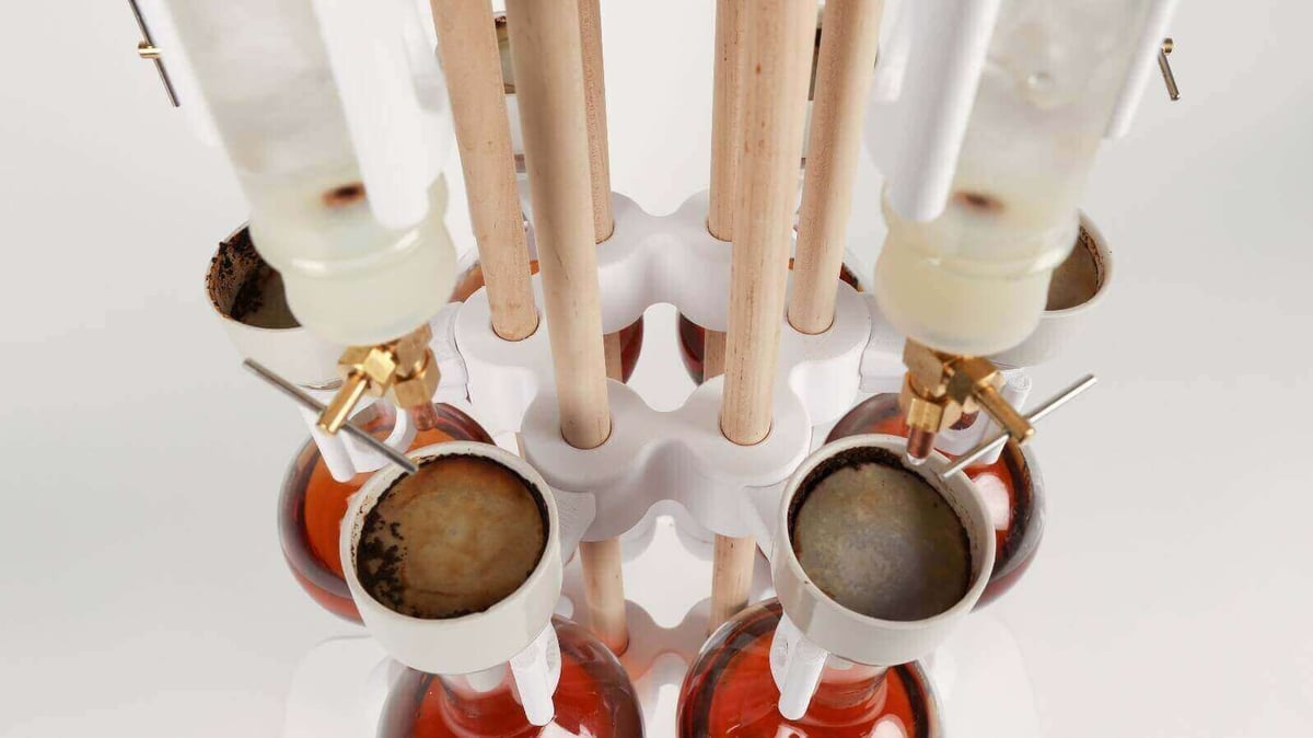 six flask cold coffee brewer