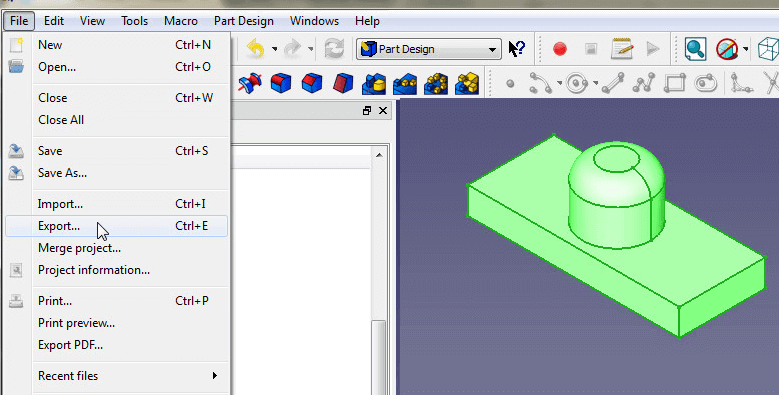 Simply mark the objects you want to export as an STL file.