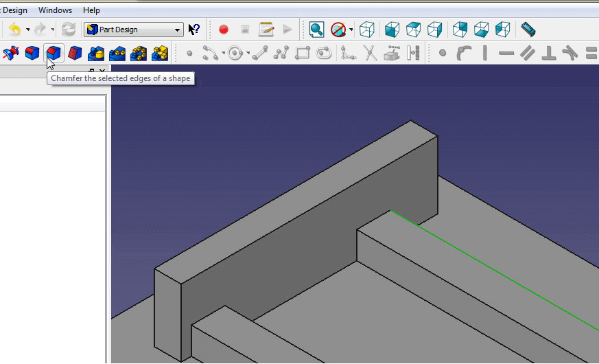 Give the edges an incline with the Chamfer feature.