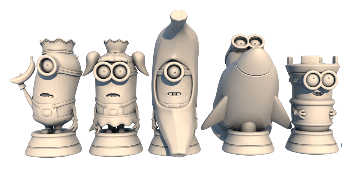 First steps - Minions chess set from My Mini Factory