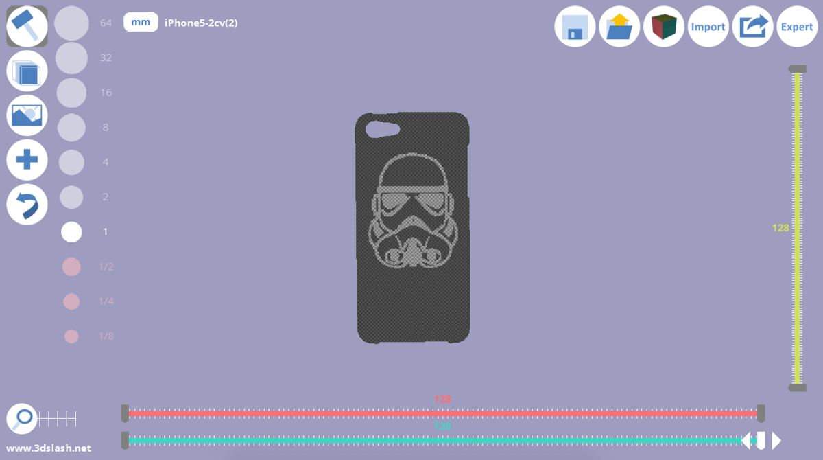 3D Slash Tutorial for Beginners: Finished iPhone case shown from the front