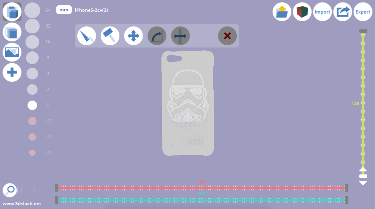 3D Slash Tutorial for Beginners: After moving the Stormtrooper in horizontal direction