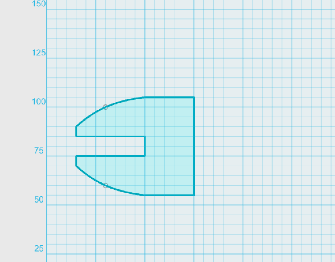 Complete one side of the basic yo-yo shape and revolve this 2D image.