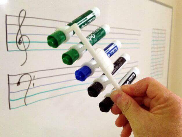 Some people can draw perfect circles, but you can draw 5 perfectly parallel lines now. (source: Thingiverse)