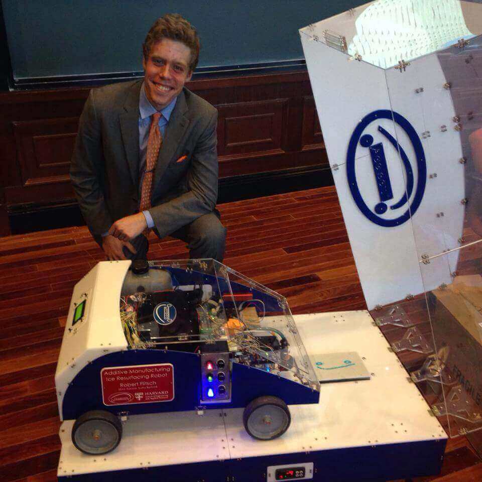 CEO Robert Flitsch with Ice Resurfacing Addibot