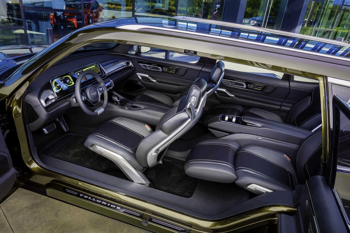 Telluride's futuristic interior (Image: Kia)