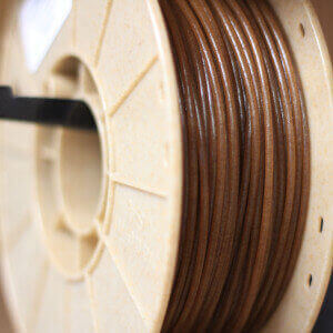 Entwined, a hemp-based 3D printing filament wound on the 100% bio-based Eco-Spool.