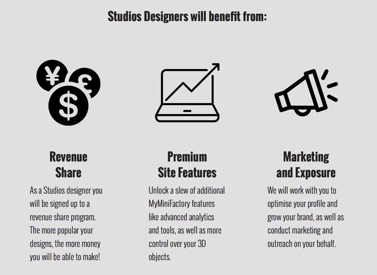 Three major perks of joining the Studios (Image: MyMiniFactory Studios)