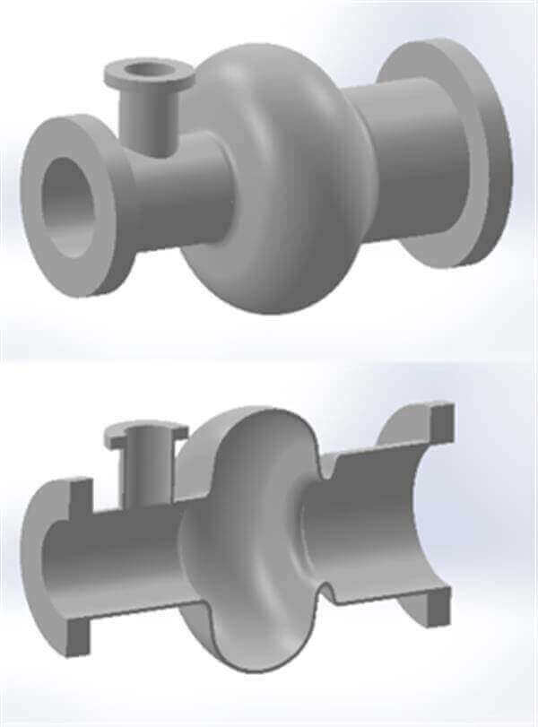 3D Printed Superconducting Cavity CAD Model