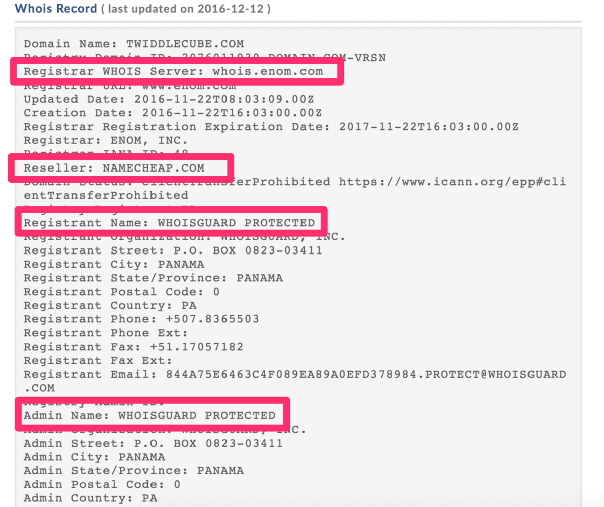 Twiddle Cube Whois