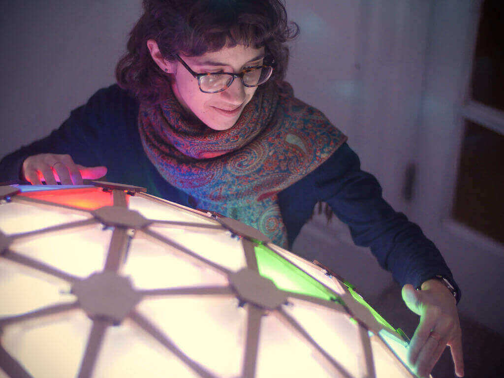 interactive geodesic LED dome
