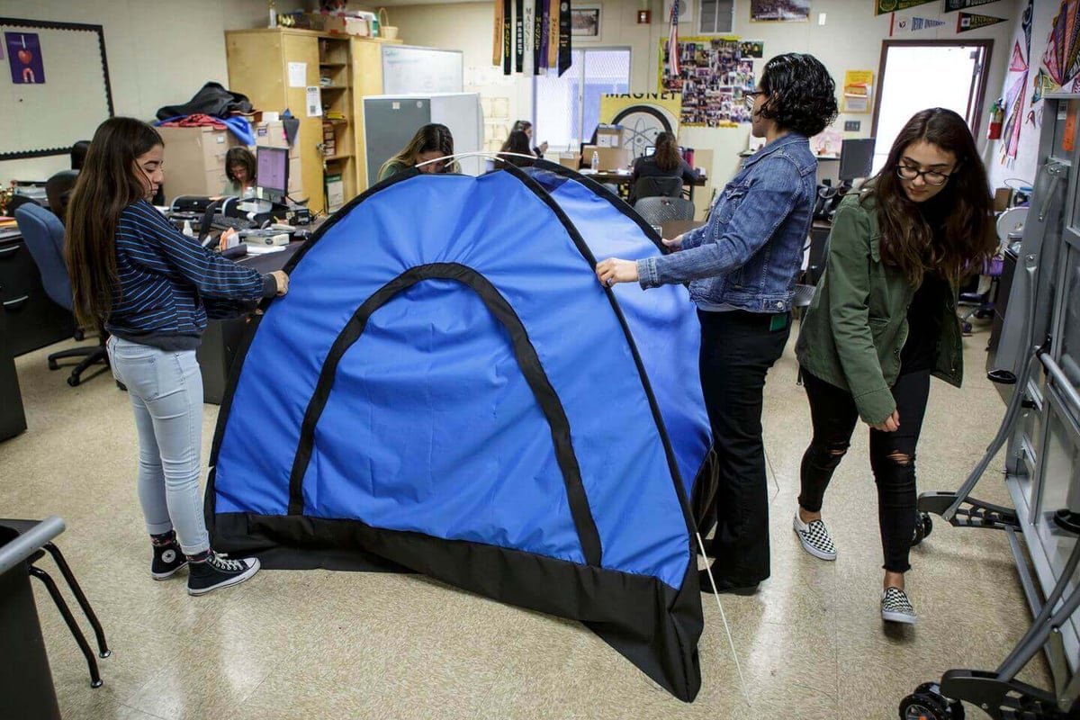 solar-powered tent