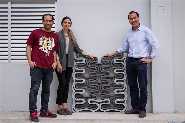 Les chercheurs du NTU présentent une structure imprimée en 3D grâce au nouveau matériau à base de cendres volantes