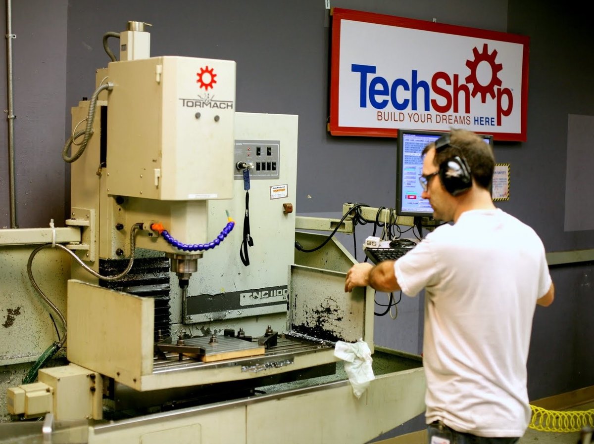 A CNC milling machine in a TechShop