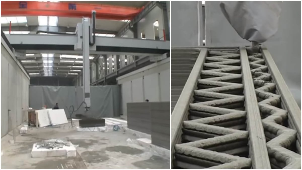 Standard 3D printing with concrete